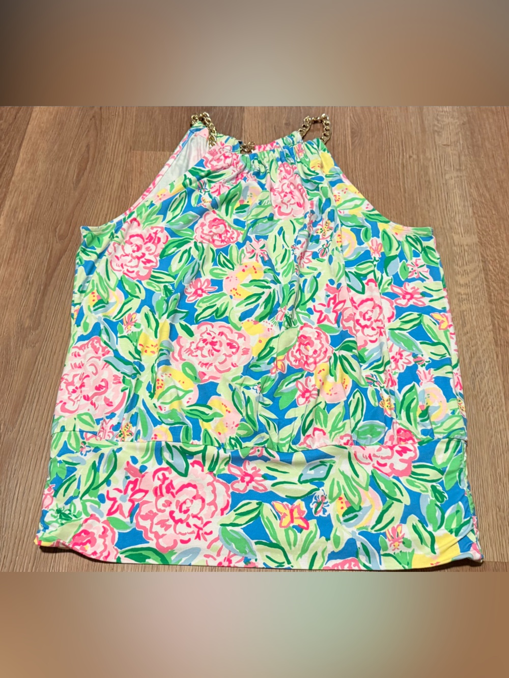 Lily Pulitzer Halter Tank Top in Pink, Blue & Green